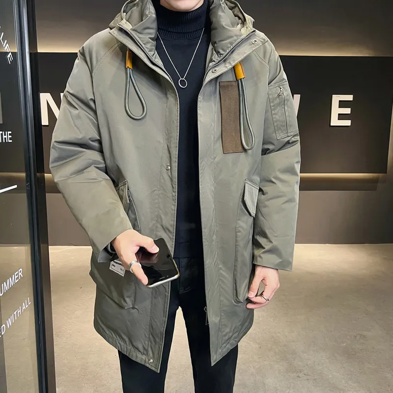 Military een Du down Jaet Men's Mid-Length Padded Coat with Multiple kets Warm Windproof Outdoor Clothing
Military een Du down Jaet Men's Mid-Length Padded Coat with Multiple kets Warm Windproof Outdoor Clothing