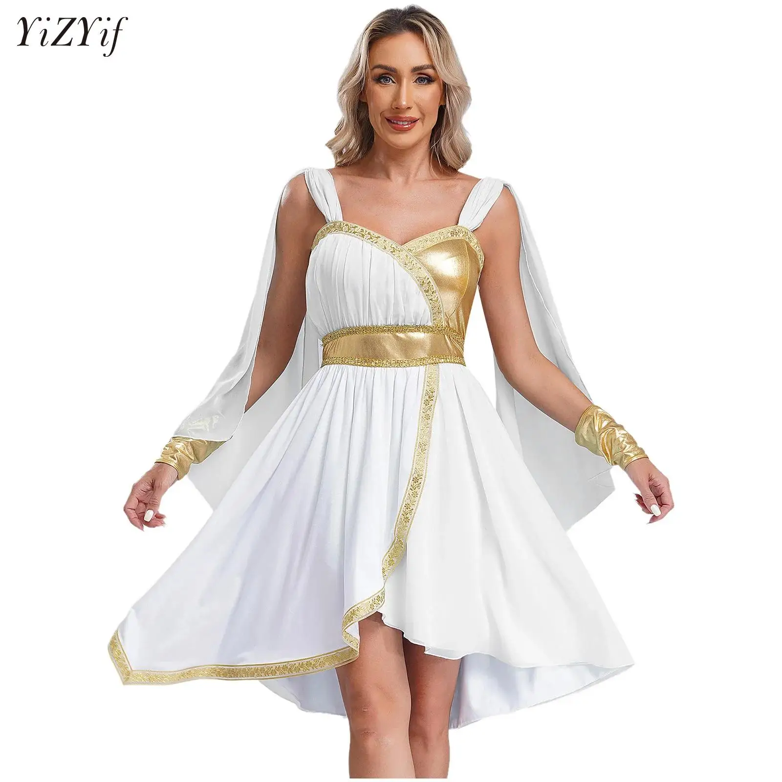 New Women's Cleopatra Queen Halloween Costume Ancient Greek Goddesses Cosplay Sexy Skirt Dress Carnival Party Masquerade Dress
New Women's Cleopatra Queen Halloween Costume Ancient Greek Goddesses Cosplay Sexy Skirt Dress Carnival Party Masquerade Dress