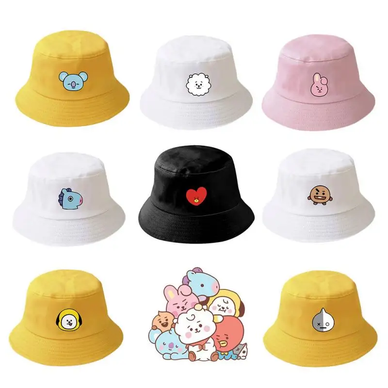 Аниме мультфильм Bt21 шляпа от солнца креативный новый стиль солнцезащитная парусиновая повседневная шляпа от солнца с плоским верхом модная женская шляпа рыбака подарки для девочек
Аниме мультфильм Bt21 шляпа от солнца креативный новый стиль солнцезащитная парусиновая повседневная шляпа от солнца с плоским верхом модная женская шляпа рыбака подарки для девочек
