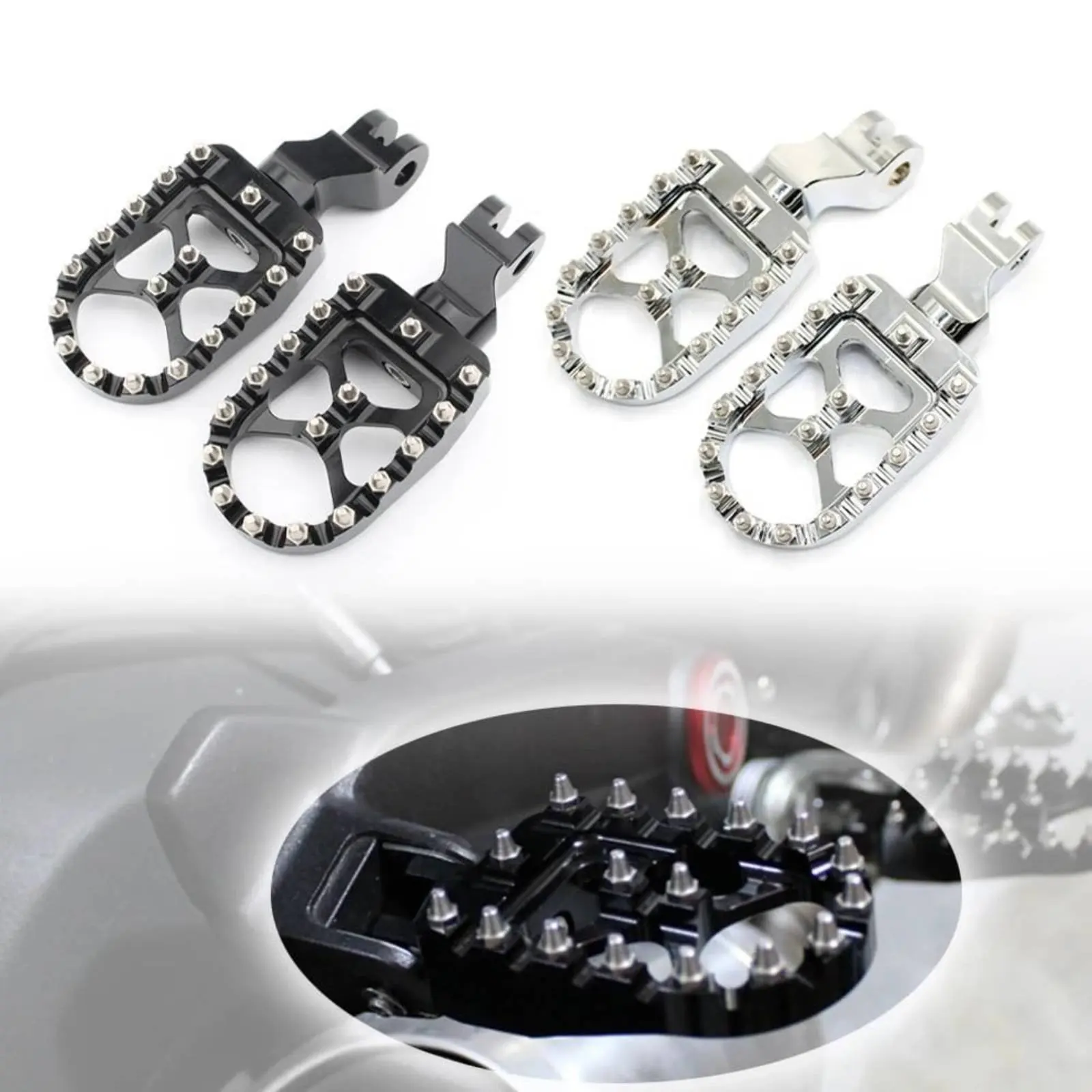 2 Pieces Front Foot Pegs Sturdy Duty Studded Motorcycle Footpegs
2 Pieces Front Foot Pegs Sturdy Duty Studded Motorcycle Footpegs