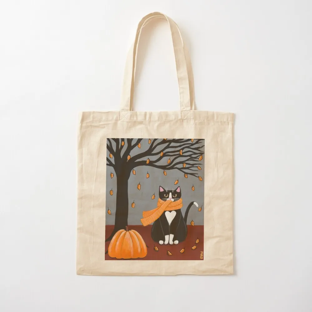 Autumn Tuxedo Cat Tote Bag Woman shopper bag Customizable tote bag female Women's beach bags Canvas Tote
Autumn Tuxedo Cat Tote Bag Woman shopper bag Customizable tote bag female Women's beach bags Canvas Tote