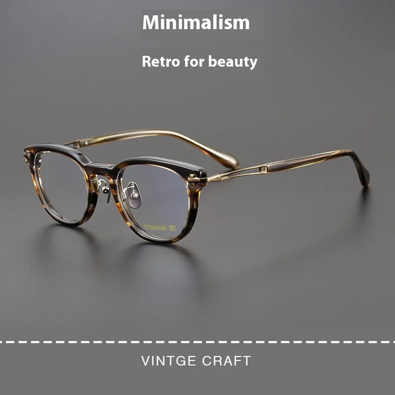 Plate Pure Titanium Frame Anti Blue Light Blocking Eyeglasses Women Vintage Cat Eye Optical Eyewear Myopia Prescription Glasses
Plate Pure Titanium Frame Anti Blue Light Blocking Eyeglasses Women Vintage Cat Eye Optical Eyewear Myopia Prescription Glasses