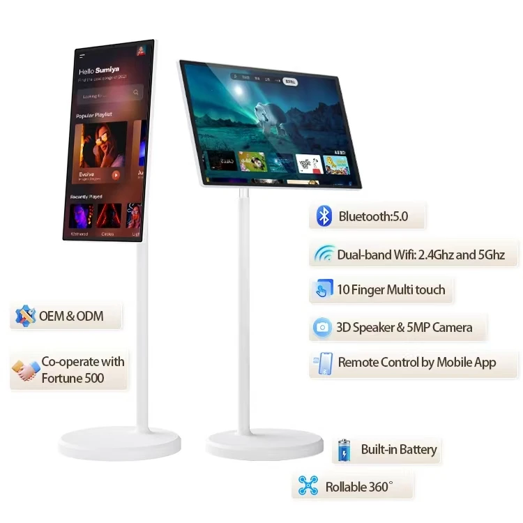 Retractable Rolling TV Stand by Me 21.5/24/27/32 Inch Portable Smart TV on Wheels Touch Screen Monitor Led Display Movable
Retractable Rolling TV Stand by Me 21.5/24/27/32 Inch Portable Smart TV on Wheels Touch Screen Monitor Led Display Movable