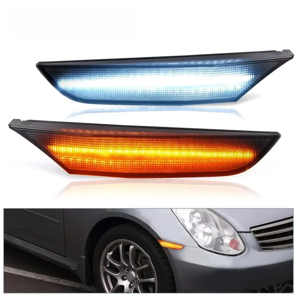 For Infiniti G35 01-06 Front Bumper Signal LED Side Marker Lights Smoke Lens
For Infiniti G35 01-06 Front Bumper Signal LED Side Marker Lights Smoke Lens