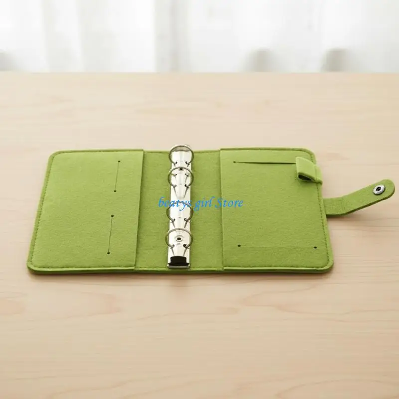 C7AB Felt Cloth 4 Rings Binder Refillable Notebook Binder Covers with Card Pocket
C7AB Felt Cloth 4 Rings Binder Refillable Notebook Binder Covers with Card Pocket