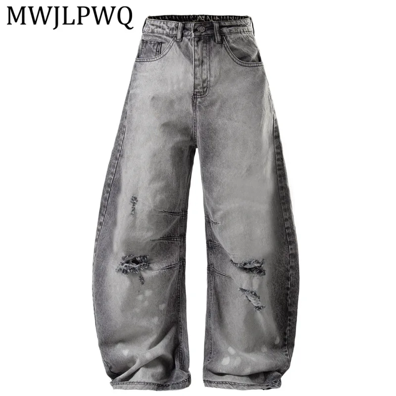 MWJLPWQ American Retro Street Style Ripped Washed Curved Jeans For Men And Women Loose Wide-Leg Versatile Drapey Trousers 15993
MWJLPWQ American Retro Street Style Ripped Washed Curved Jeans For Men And Women Loose Wide-Leg Versatile Drapey Trousers 15993