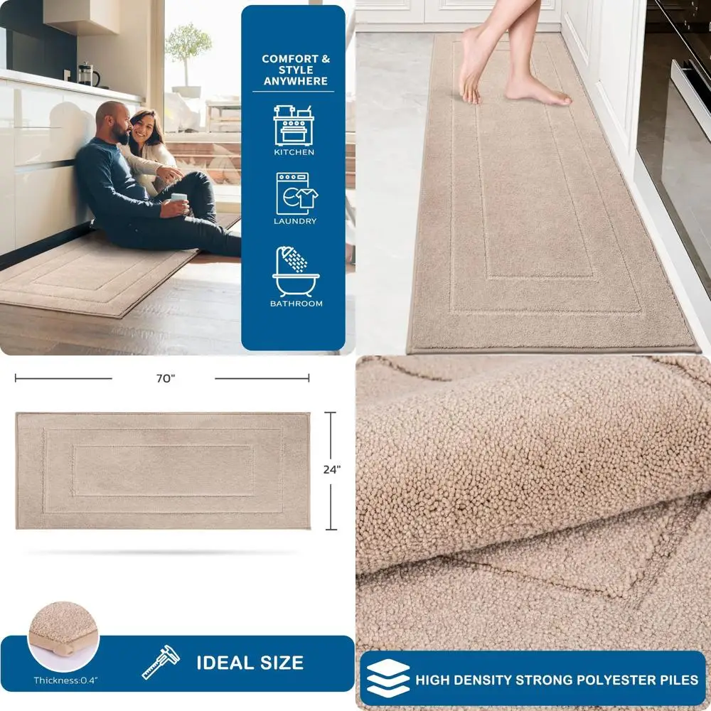 Моющаяся кухонная дорожка 24 x 70, нескользящий коврик для прихожей, впитывающий мягкий коврик для домашнего использования
Моющаяся кухонная дорожка 24 x 70, нескользящий коврик для прихожей, впитывающий мягкий коврик для домашнего использования