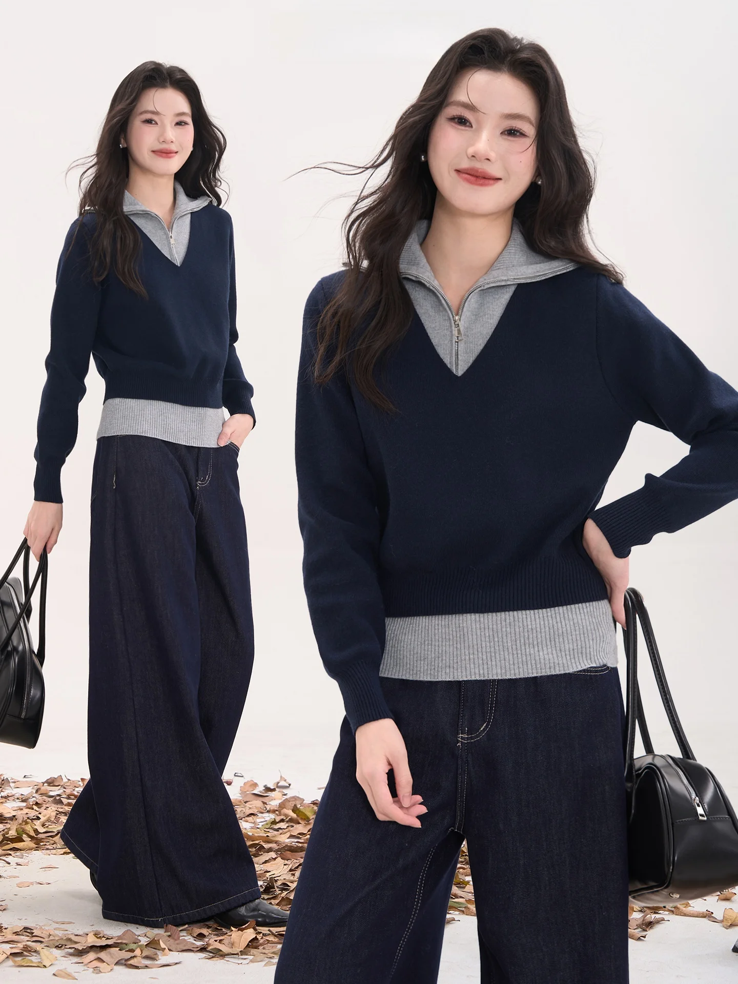 Вязаный свитер с воротником-стойкой и вставками, имитация двухслойного плетения, женский, осенне-зимний, повседневный...
Вязаный свитер с воротником-стойкой и вставками, имитация двухслойного плетения, женский, осенне-зимний, повседневный...