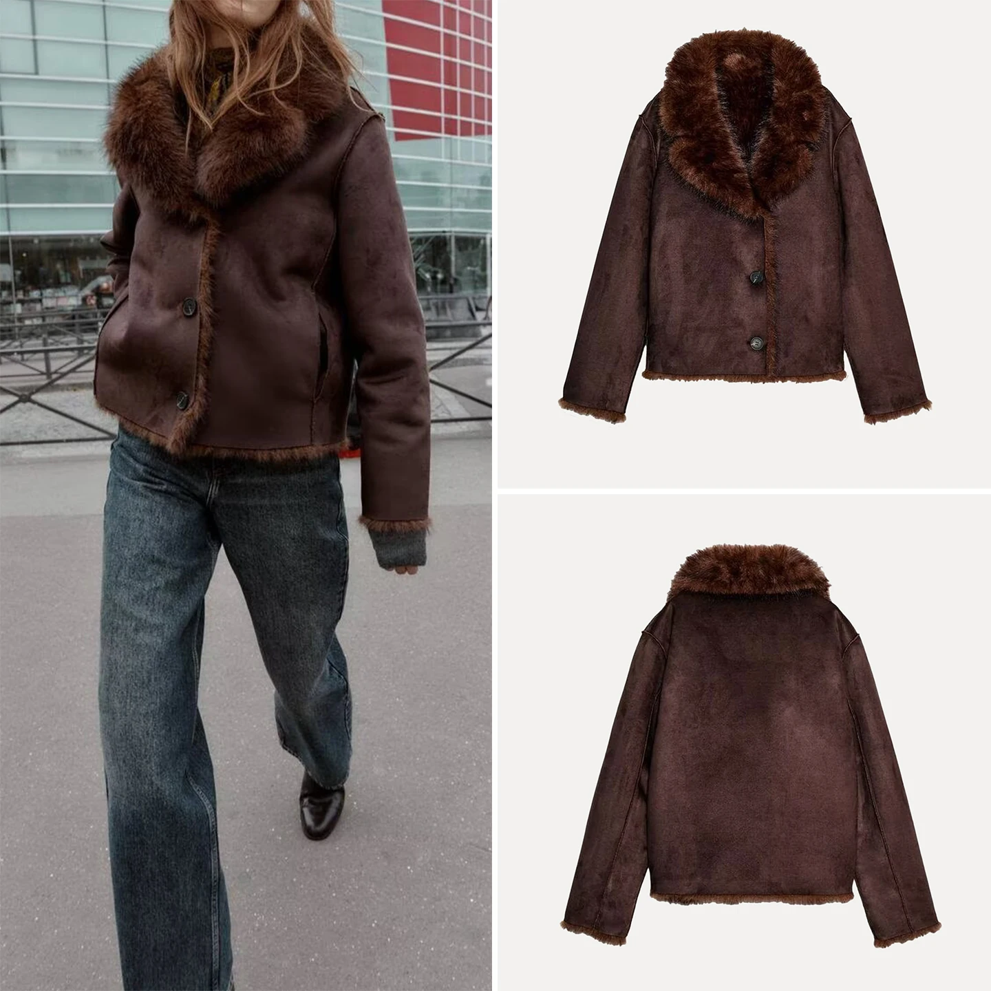 Модная двусторонняя куртка из искусственного меха для женщин, новинка 2025 года, стильное длинное пальто с воротником-стойкой, индивидуальный дизайн
Модная двусторонняя куртка из искусственного меха для женщин, новинка 2025 года, стильное длинное пальто с воротником-стойкой, индивидуальный дизайн