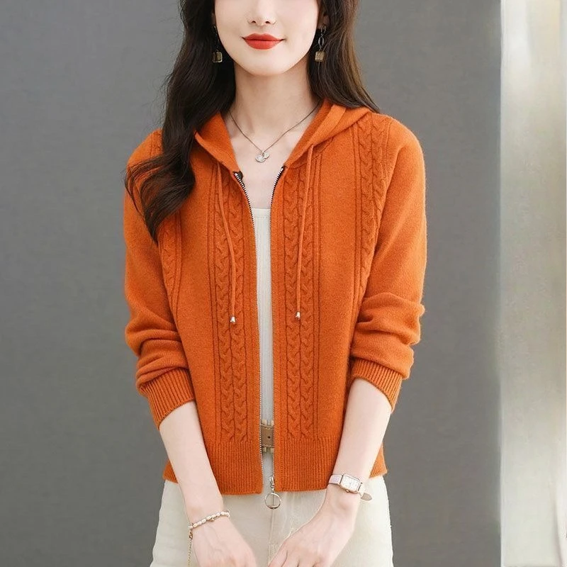 2026 Autumn Women Sweater Cardigan Jacket New Solid Color Hooded Zipper Long Sleeve Knitted Sweater Coat Female Casual Tops
2026 Autumn Women Sweater Cardigan Jacket New Solid Color Hooded Zipper Long Sleeve Knitted Sweater Coat Female Casual Tops