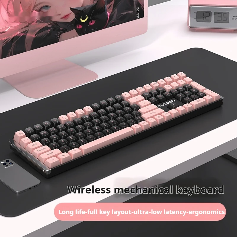 Wireless Mechanical Keyboard 111 Key Wireless 2.4g Connection Pbt Plastic Ttc Switch Ergonomic Low Latency Mechanical Keyboard
Wireless Mechanical Keyboard 111 Key Wireless 2.4g Connection Pbt Plastic Ttc Switch Ergonomic Low Latency Mechanical Keyboard