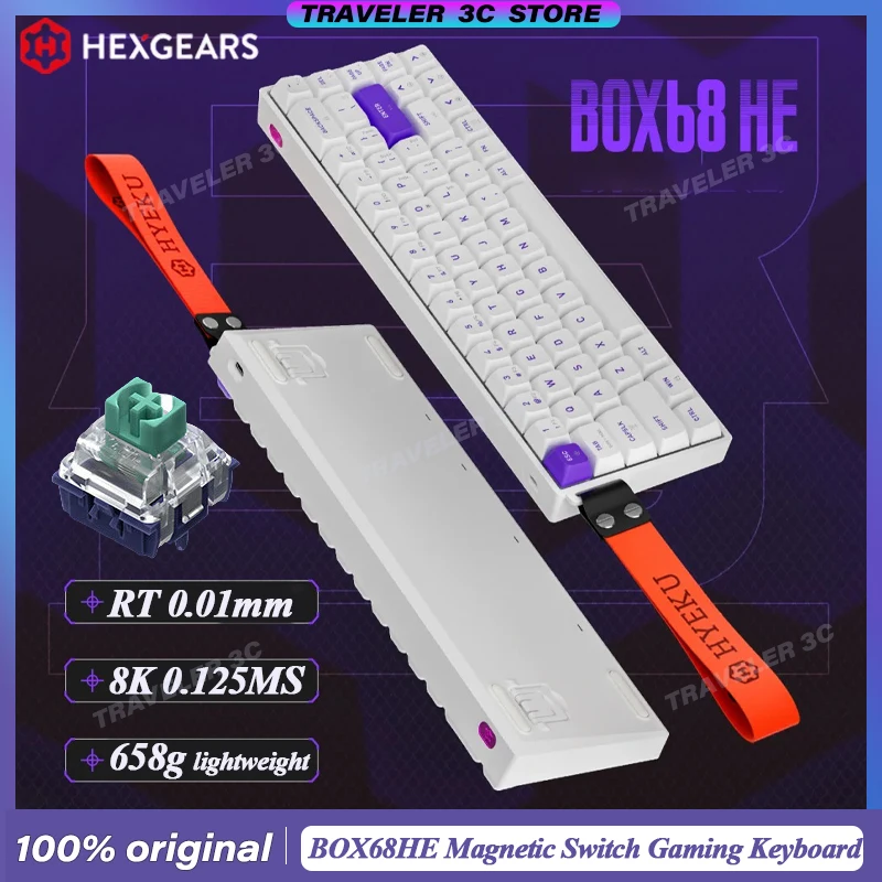 Hyeku BOX68HE Magnetic Switch Gaming Keyboard 8K RT0.01MM 0.125MS SOCD RS TGL RGB Light Wired Mechanical Keyboard Laptop Gift PC
Hyeku BOX68HE Magnetic Switch Gaming Keyboard 8K RT0.01MM 0.125MS SOCD RS TGL RGB Light Wired Mechanical Keyboard Laptop Gift PC
