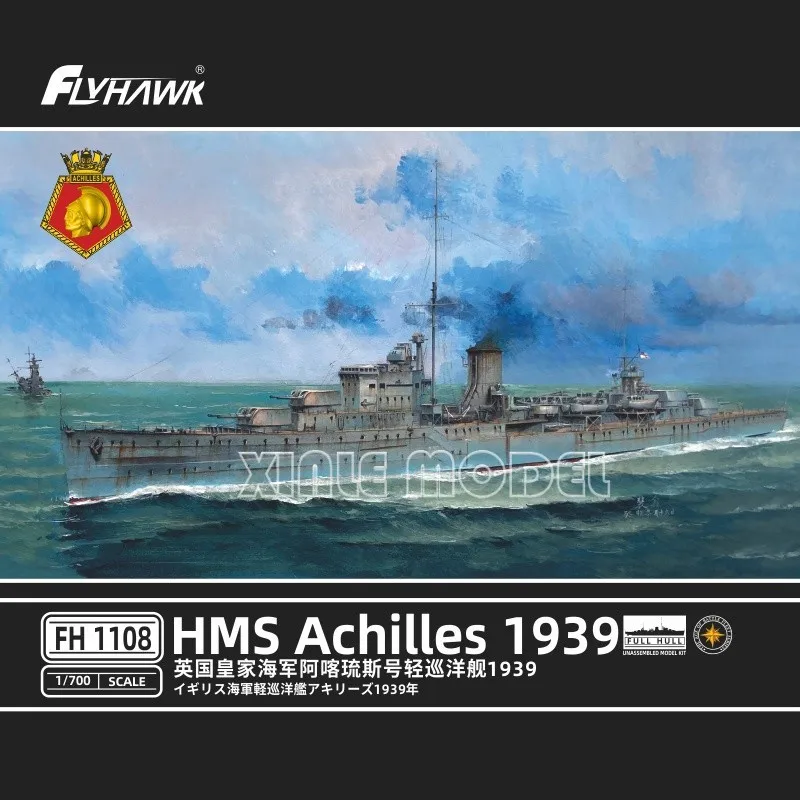 Комплект пластиковой модели корабля Flyhawk FH1108 HMS Achilles 1939 года, стандартное издание 1/700
Комплект пластиковой модели корабля Flyhawk FH1108 HMS Achilles 1939 года, стандартное издание 1/700