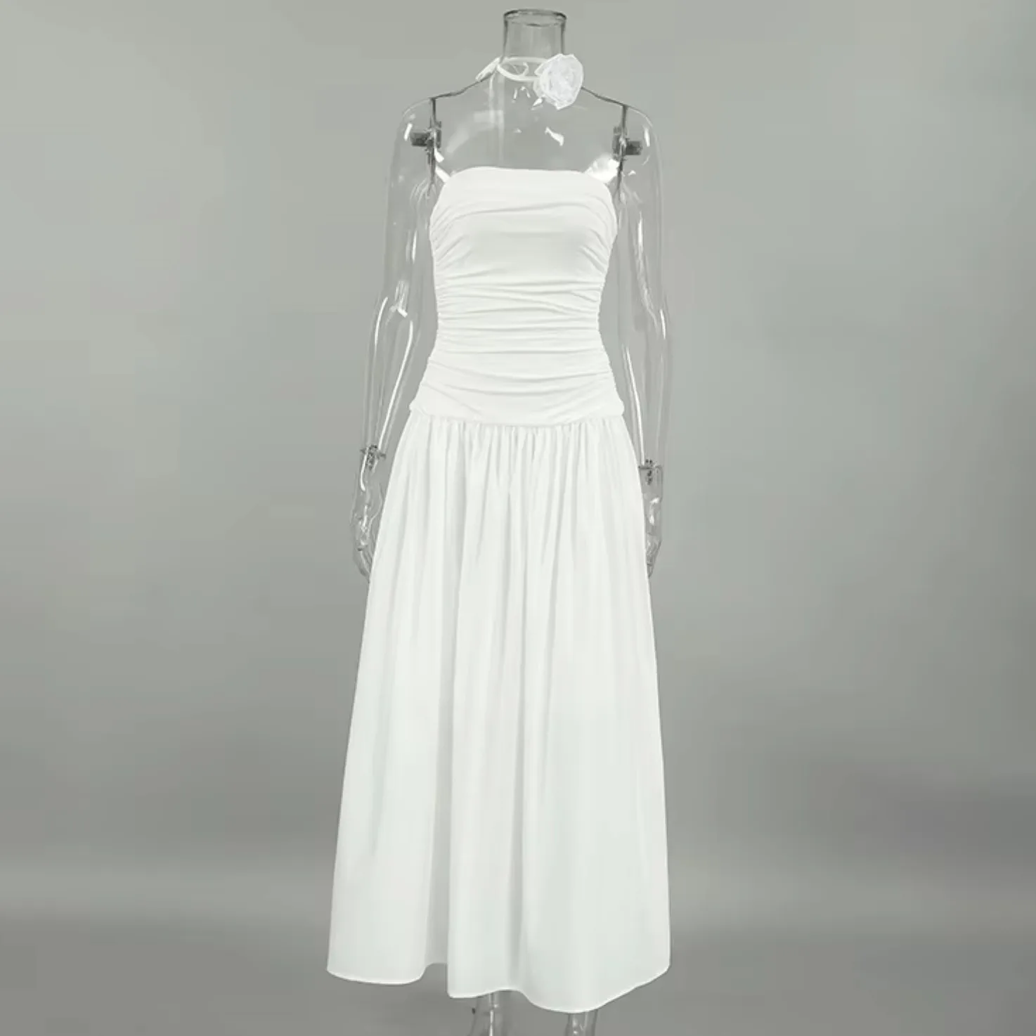 KELLYTOWN White Strapless Maxi Dress Modal High Waist Pleated Elegant Dress Summer Beach Dress Party Casual Long Dresses 2026
KELLYTOWN White Strapless Maxi Dress Modal High Waist Pleated Elegant Dress Summer Beach Dress Party Casual Long Dresses 2026