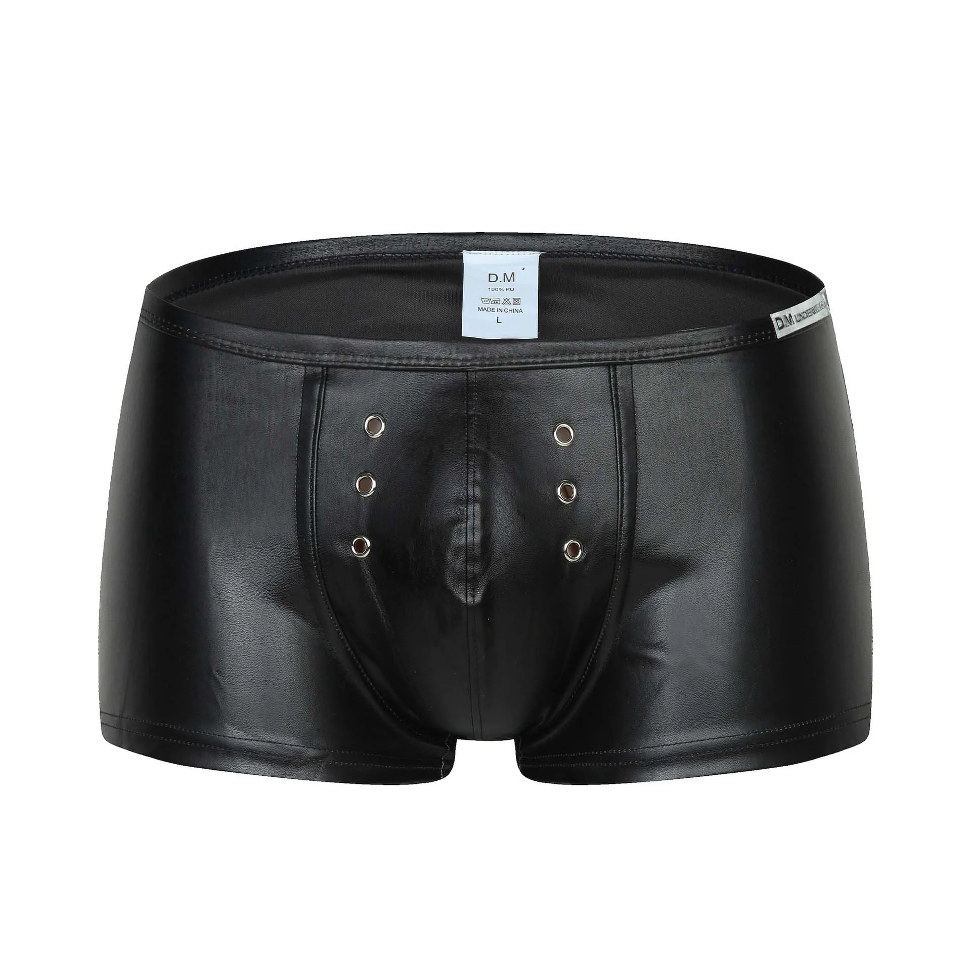 Men's Underwear Low Waist Sexy PU Boxer Briefs Boxer Briefs Metal Decoration Stage Performance Winter Warm
Men's Underwear Low Waist Sexy PU Boxer Briefs Boxer Briefs Metal Decoration Stage Performance Winter Warm
