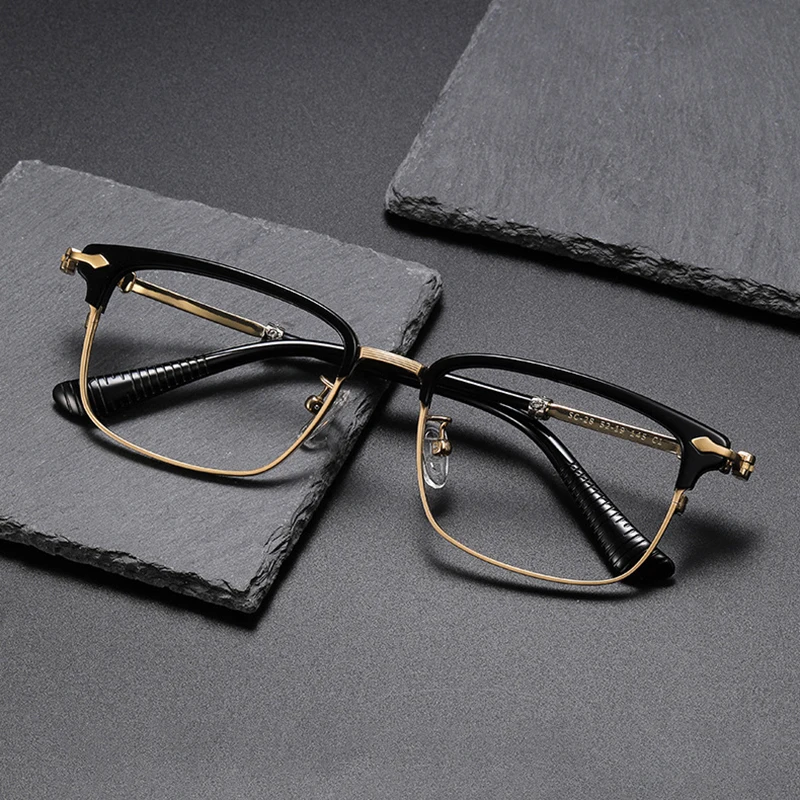 2024 New SC-28 Pure Titanium Eyeglass Frame Men And Women High Quality Retro Engrave Fashion Designer Personalized Glasses
2024 New SC-28 Pure Titanium Eyeglass Frame Men And Women High Quality Retro Engrave Fashion Designer Personalized Glasses