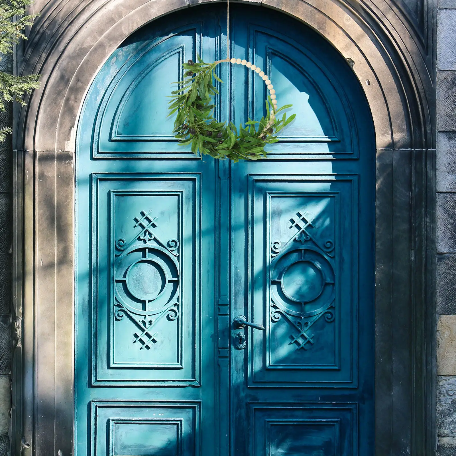 Emulation Olive Flower Wreath Wooden Beads Home Garland Fresh Style Wall Pendant Wedding Decoration Creative Wall Hanging Door
Emulation Olive Flower Wreath Wooden Beads Home Garland Fresh Style Wall Pendant Wedding Decoration Creative Wall Hanging Door