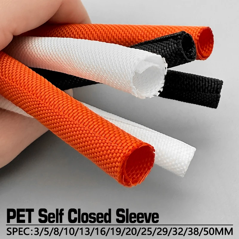 5-10M Self-Closing PET Braided Expandable Cable Sleeve 3 5 8 10-50mm Insulated Flexible Wire Protector Management
5-10M Self-Closing PET Braided Expandable Cable Sleeve 3 5 8 10-50mm Insulated Flexible Wire Protector Management