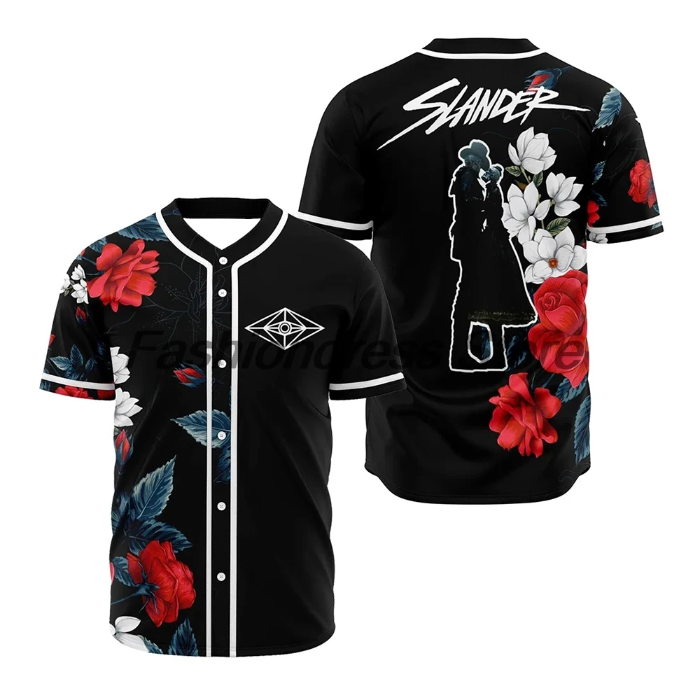 Flowers Slander Jersey Baseball Jacket Shirts EDM Festival Merch V-Neck Short Sleeve Button-up Tee Women Men Streetwear Tops
Flowers Slander Jersey Baseball Jacket Shirts EDM Festival Merch V-Neck Short Sleeve Button-up Tee Women Men Streetwear Tops