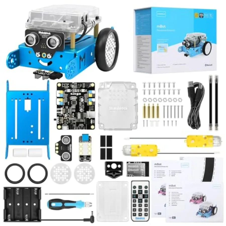 mBot Robot Kit for STEM education, aluminum alloy chassis, blue-gray finish, beginner-friendly coding with Scratch Arduino supp
mBot Robot Kit for STEM education, aluminum alloy chassis, blue-gray finish, beginner-friendly coding with Scratch Arduino supp