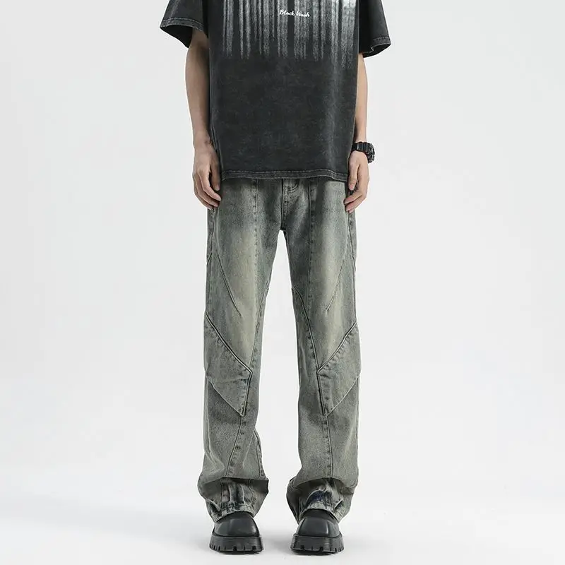 Мужские джинсы свободного кроя с прямыми штанинами, осенние, модные, с высокой талией, повседневные, свободного кроя, в стиле ретро, расклешенные
Мужские джинсы свободного кроя с прямыми штанинами, осенние, модные, с высокой талией, повседневные, свободного кроя, в стиле ретро, расклешенные