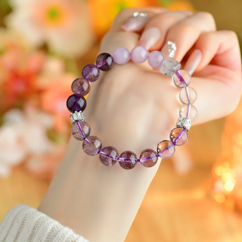 Natural Dreamy Lavender Amethyst Nine Purple Fire Multi-Gem Bracelet Fashion Hand String
Natural Dreamy Lavender Amethyst Nine Purple Fire Multi-Gem Bracelet Fashion Hand String