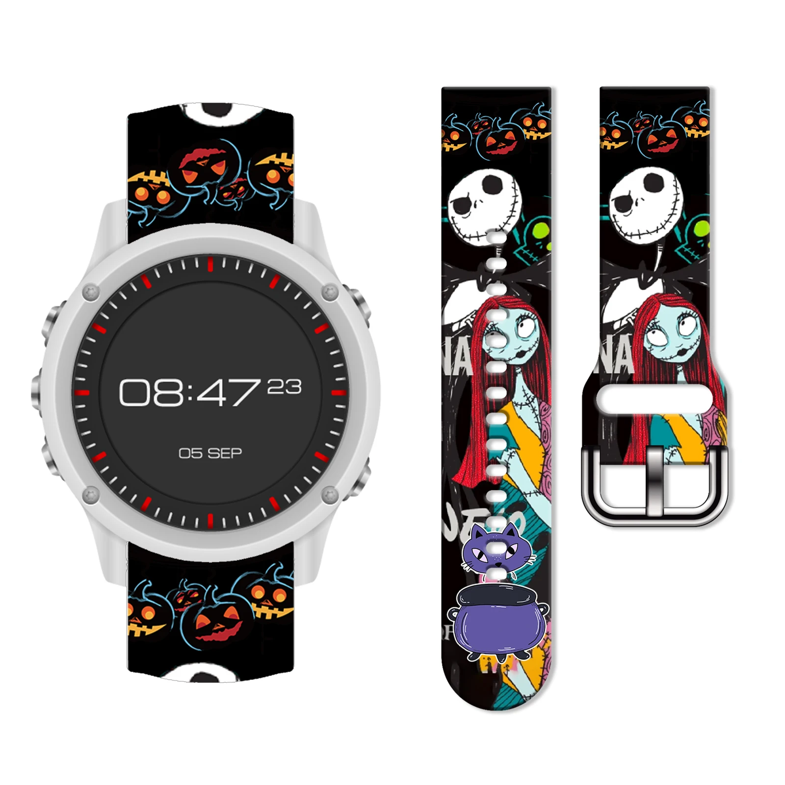 20mm Halloween Jack Lisa Printed Strap for Samsung Galaxy Watch 7/6/5/4 40mm 44mm Band Replaceable Bracelet for Xiaomi Amazfit
20mm Halloween Jack Lisa Printed Strap for Samsung Galaxy Watch 7/6/5/4 40mm 44mm Band Replaceable Bracelet for Xiaomi Amazfit