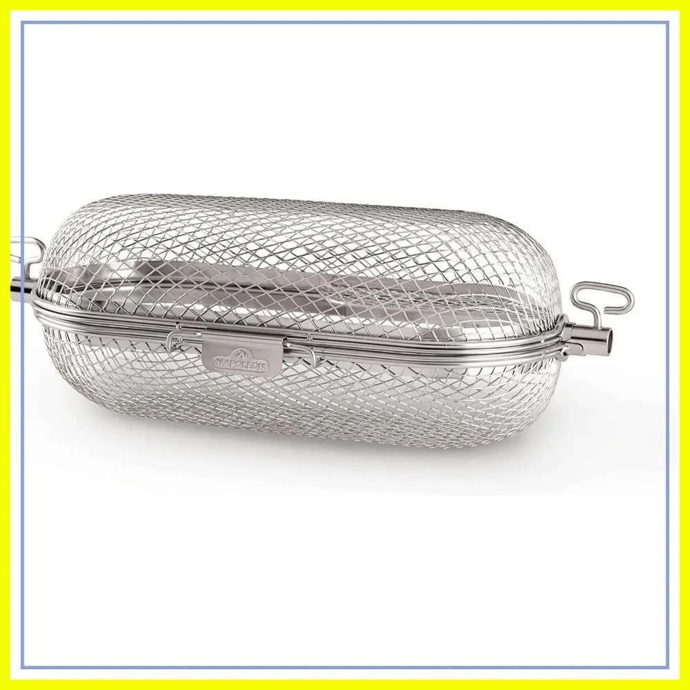 Rotisserie Grill Basket - Stainless Steel, Fits Standard Spit Rods, Perfect for Wings, Fries & Roasted Veggies
Rotisserie Grill Basket - Stainless Steel, Fits Standard Spit Rods, Perfect for Wings, Fries & Roasted Veggies