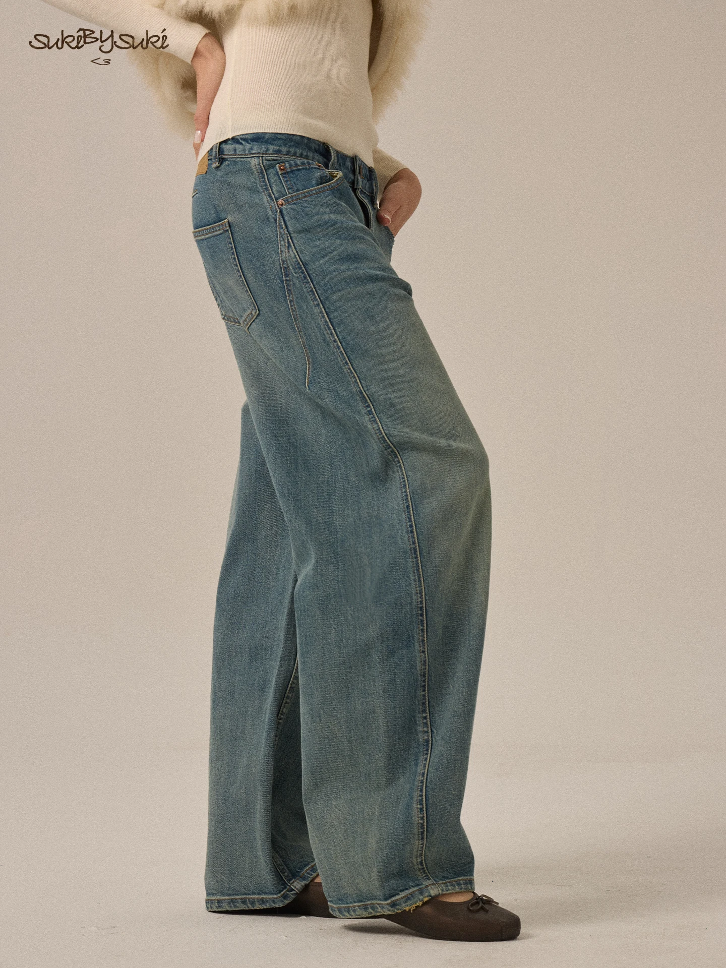 SukiBySuki Waed Vintage Denim Pants High Waist Cotton Jeans Knife Bootcut Silhouette Women's Premium Faion
SukiBySuki Waed Vintage Denim Pants High Waist Cotton Jeans Knife Bootcut Silhouette Women's Premium Faion