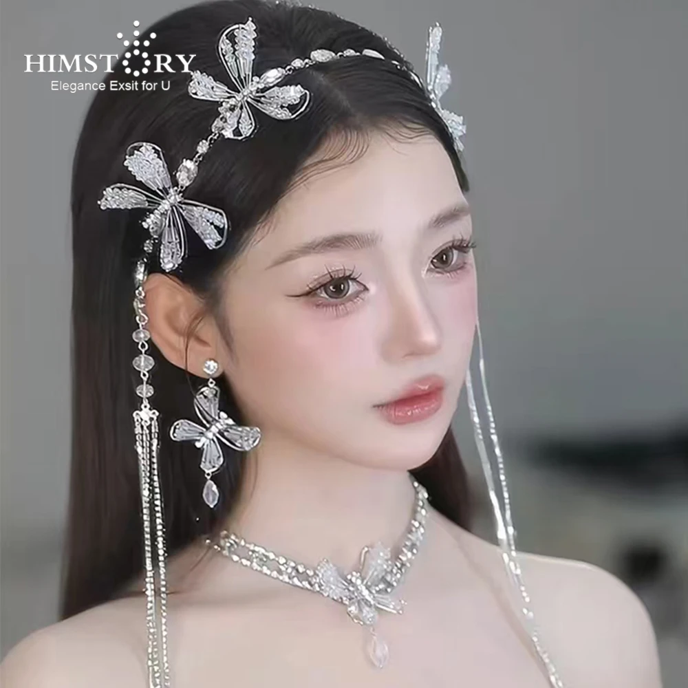HIMSTORY Koran сладкий кристалл длинная повязка на голову с кисточками и бабочкой серьги невесты повязка для волос цепочка на лоб свадебный головной убор аксессуары
HIMSTORY Koran сладкий кристалл длинная повязка на голову с кисточками и бабочкой серьги невесты повязка для волос цепочка на лоб свадебный головной убор аксессуары