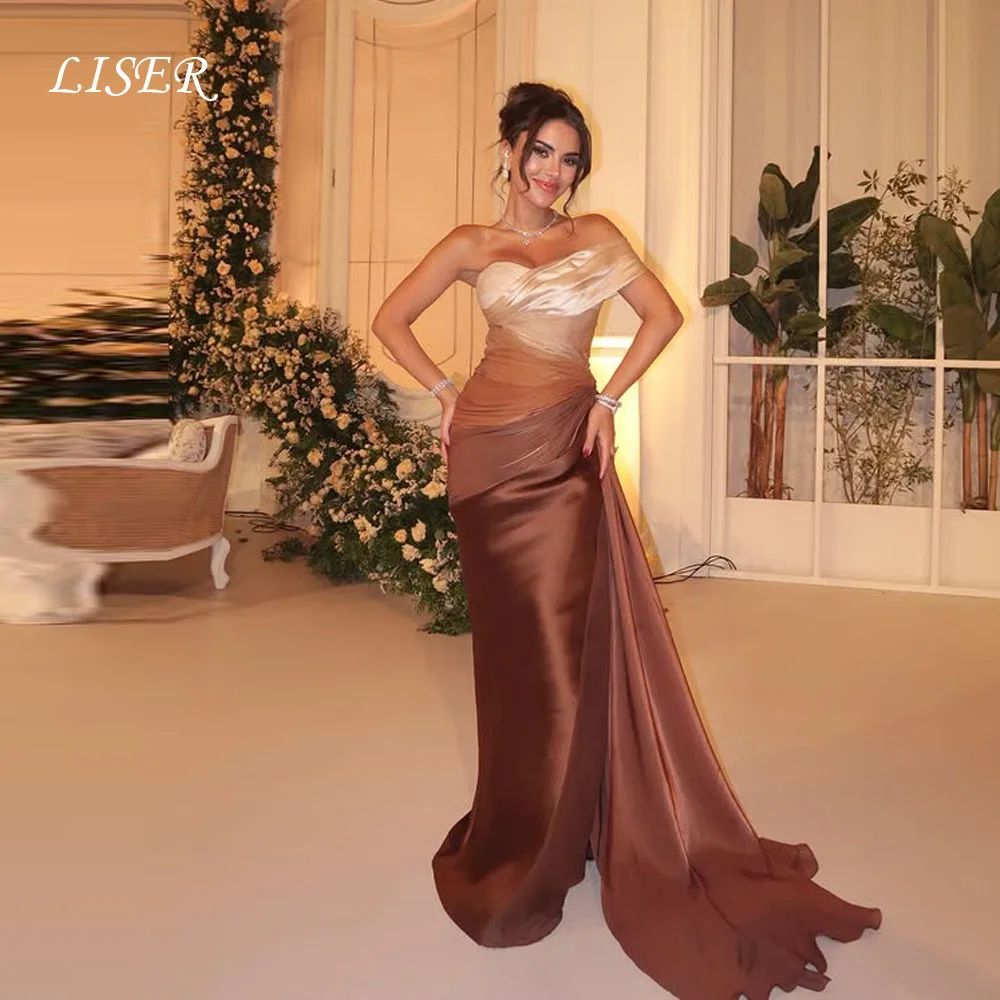 Liser One Shoulder Mermaid Evening Dress Silk Satin Off Shoulder Elegant Prom Dresses Customize Party Dresses robe de soirée
Liser One Shoulder Mermaid Evening Dress Silk Satin Off Shoulder Elegant Prom Dresses Customize Party Dresses robe de soirée