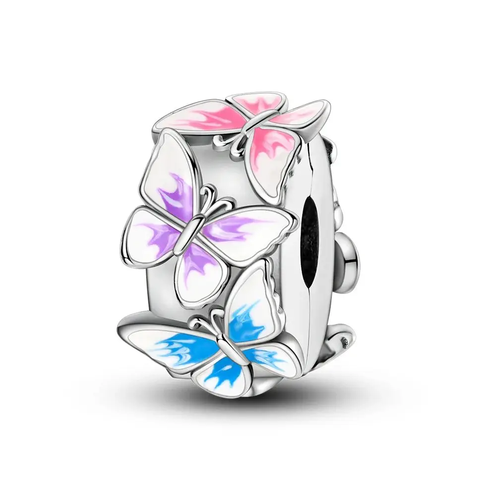 925 Sterling Silver Butterfly Fixed Clip Bead Fit Bracelet Charms Diy For Woman Fine Jewelry
925 Sterling Silver Butterfly Fixed Clip Bead Fit Bracelet Charms Diy For Woman Fine Jewelry