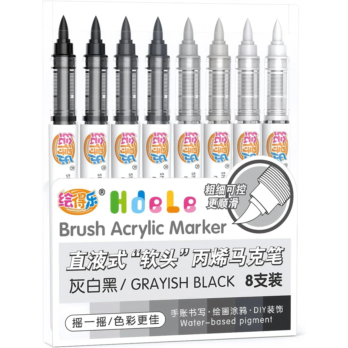 Acrylic Paint Markers with Brush Tip for Pumpkin, Rock, Canvas, and DIY Crafts
Acrylic Paint Markers with Brush Tip for Pumpkin, Rock, Canvas, and DIY Crafts