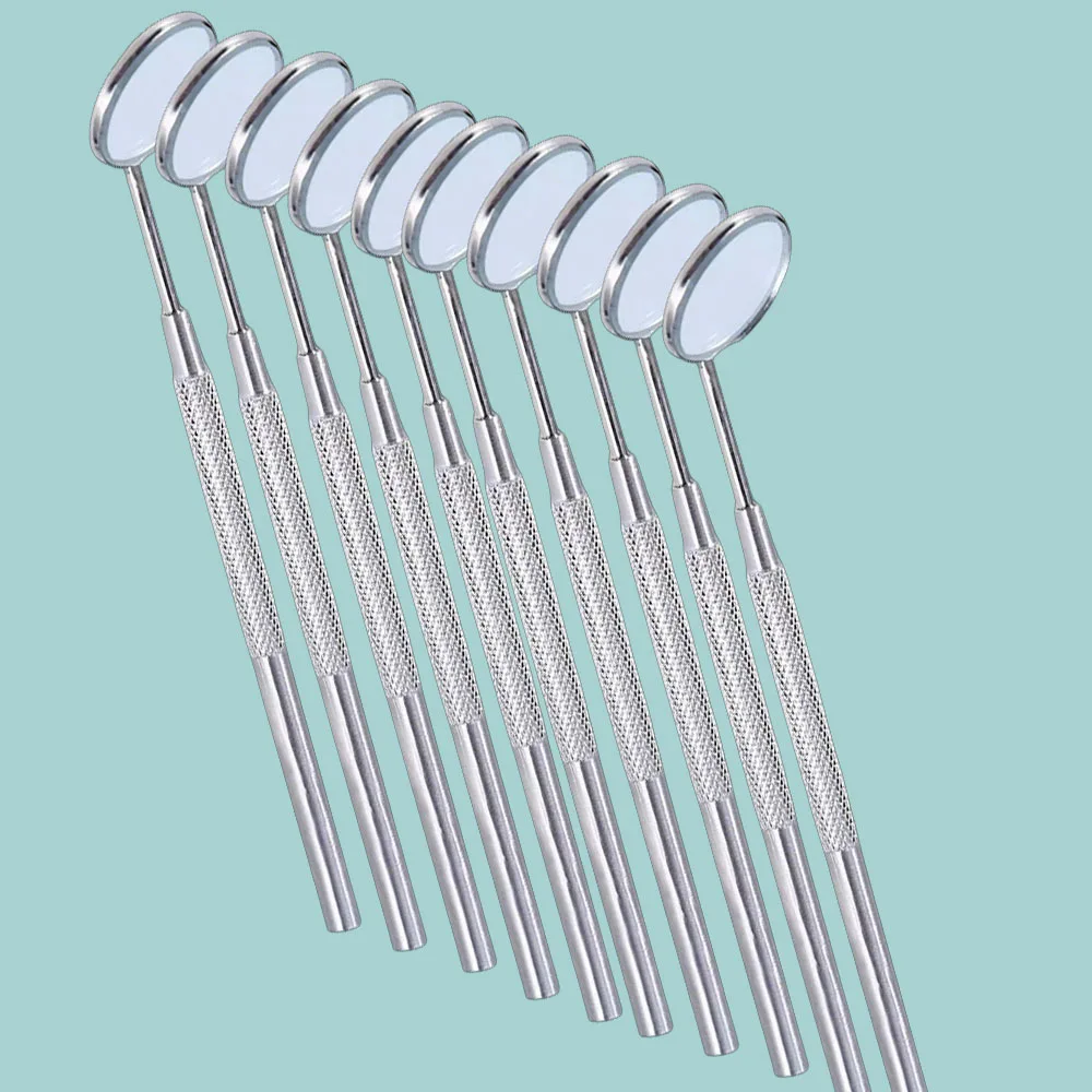 10 Set Dental Mouth Mirror Reflector with 10 Handles Dentist Oral Examination Kit
10 Set Dental Mouth Mirror Reflector with 10 Handles Dentist Oral Examination Kit