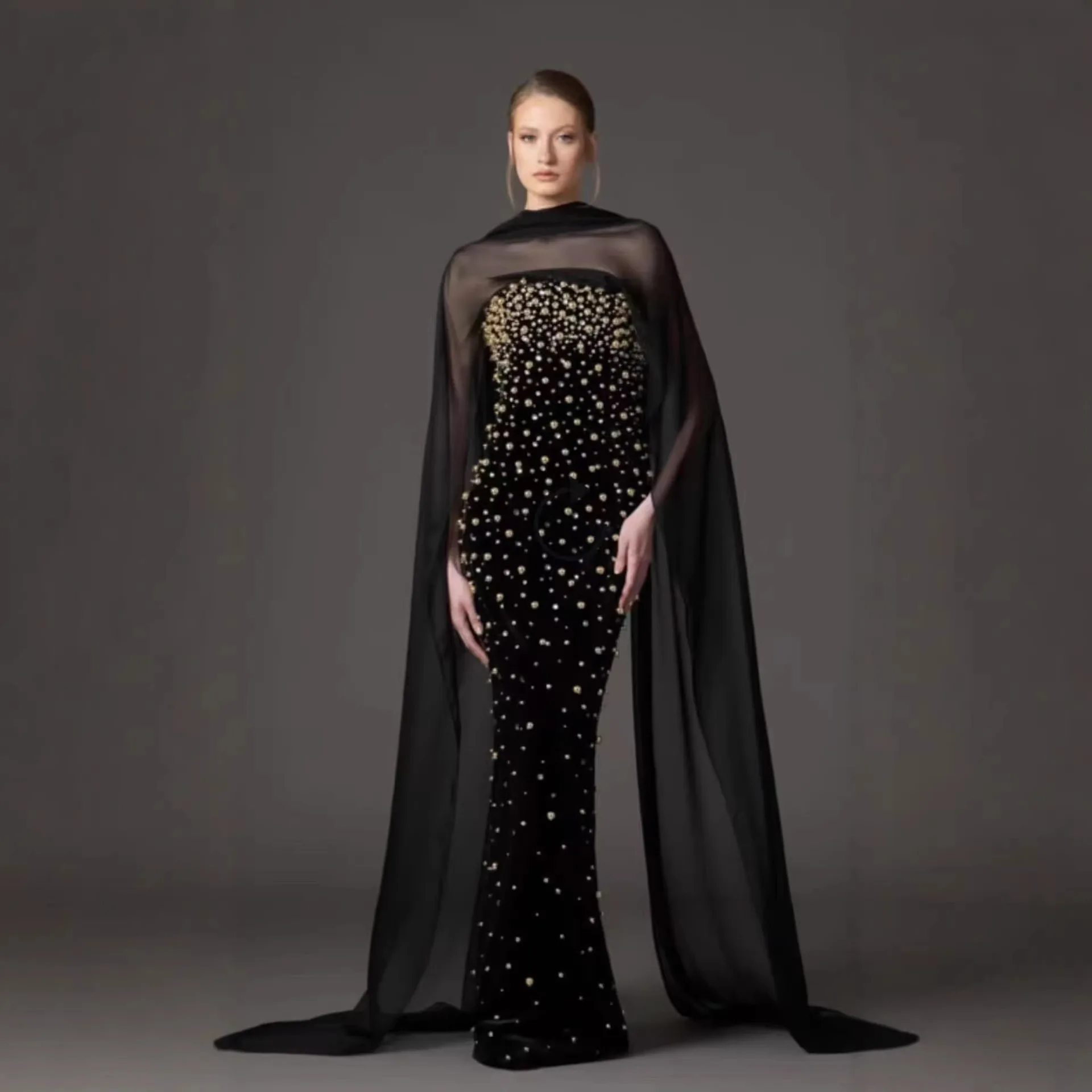 Sexy Strapless Crystal Embellished Slimming Gown with Shawl Luxury Elegant Bandage Dress Evening Gown for Women
Sexy Strapless Crystal Embellished Slimming Gown with Shawl Luxury Elegant Bandage Dress Evening Gown for Women