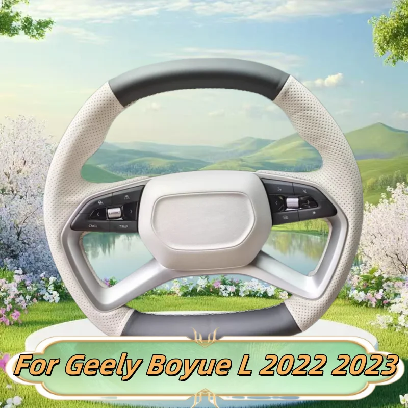 Чехол на руль автомобиля, сшитый вручную из натуральной кожи для Geely Boyue L 2022 2023, аксессуары для салона автомобиля
Чехол на руль автомобиля, сшитый вручную из натуральной кожи для Geely Boyue L 2022 2023, аксессуары для салона автомобиля