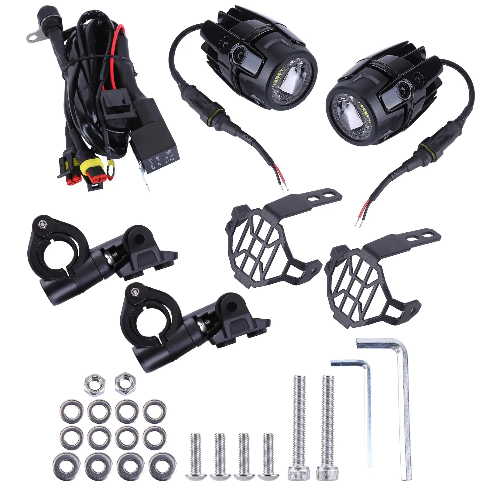 Motorcycle Auxiliary Lights Motorcycle Headlight Auxiliary Lamp Fog Lights Compatible for R1200GS F850GS
Motorcycle Auxiliary Lights Motorcycle Headlight Auxiliary Lamp Fog Lights Compatible for R1200GS F850GS