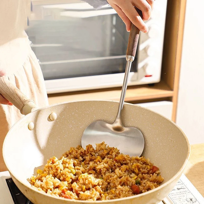 Stainless Steel Spatula Mushroom Shovel With Wooden Handle Lengthened Cooking Spoon Anti-Scalding Cooking Shovel Kitchenware
Stainless Steel Spatula Mushroom Shovel With Wooden Handle Lengthened Cooking Spoon Anti-Scalding Cooking Shovel Kitchenware