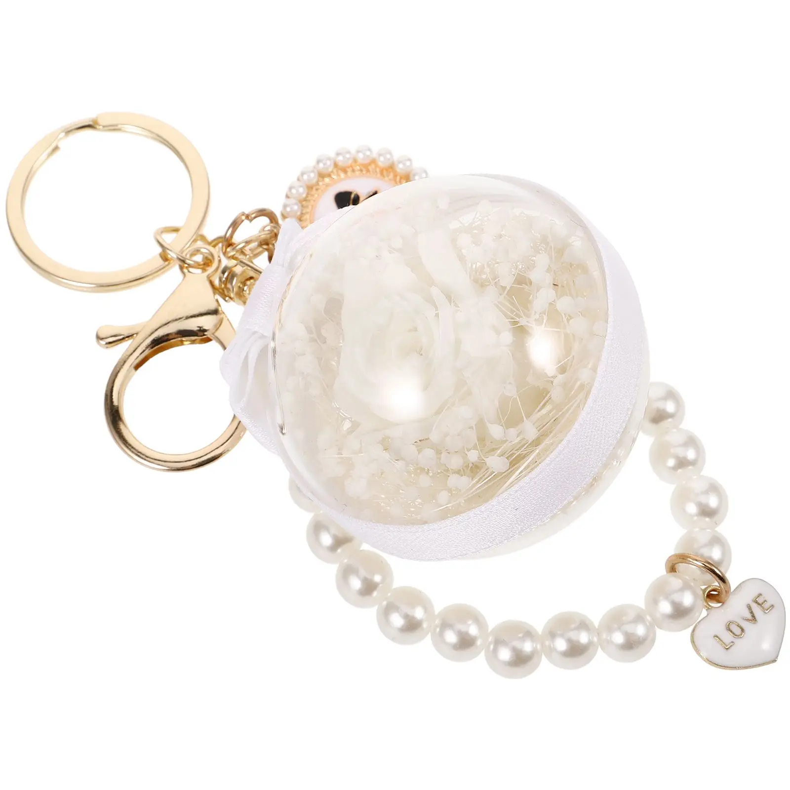 Eternal Flower Keychain White Pearl Chain Bow Decorative Bag Pendant Cute Keychains for Backpack Hanging Gifts
Eternal Flower Keychain White Pearl Chain Bow Decorative Bag Pendant Cute Keychains for Backpack Hanging Gifts