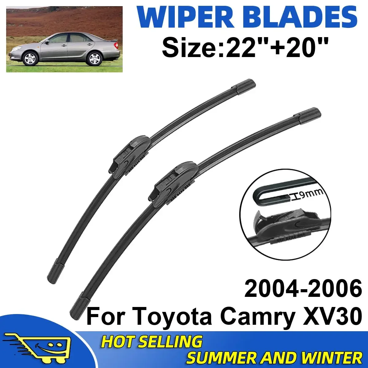 2PCS Wiper Blades Set Kit For Toyota Camry XV30 2004-2006 Front Windshield Brushes Windscreen Window Accessories
2PCS Wiper Blades Set Kit For Toyota Camry XV30 2004-2006 Front Windshield Brushes Windscreen Window Accessories