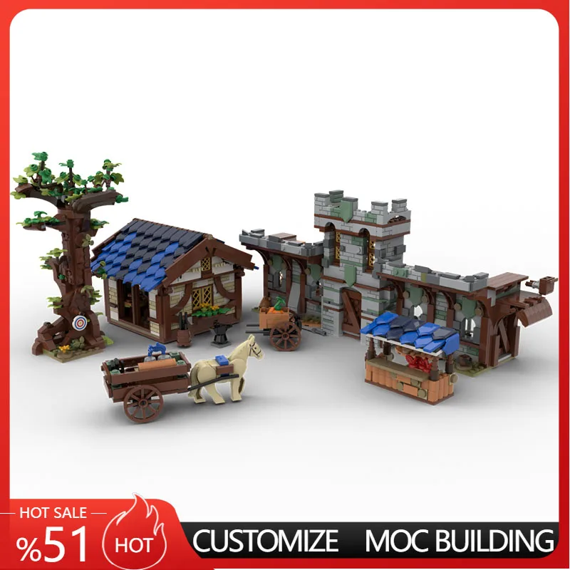 1655 Parts Medieval Town Market MOC Building Blocks Street View Model Assembly Educational Toy Customize Creative Display Gifts
1655 Parts Medieval Town Market MOC Building Blocks Street View Model Assembly Educational Toy Customize Creative Display Gifts