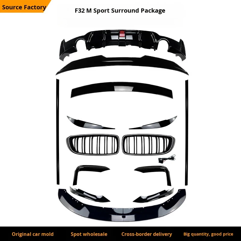 For 4 Series F32 M Sport 2014-2020 PP Material Front Lip Spoiler Side Skirts Rear Lip Center Grille Body Kit
For 4 Series F32 M Sport 2014-2020 PP Material Front Lip Spoiler Side Skirts Rear Lip Center Grille Body Kit