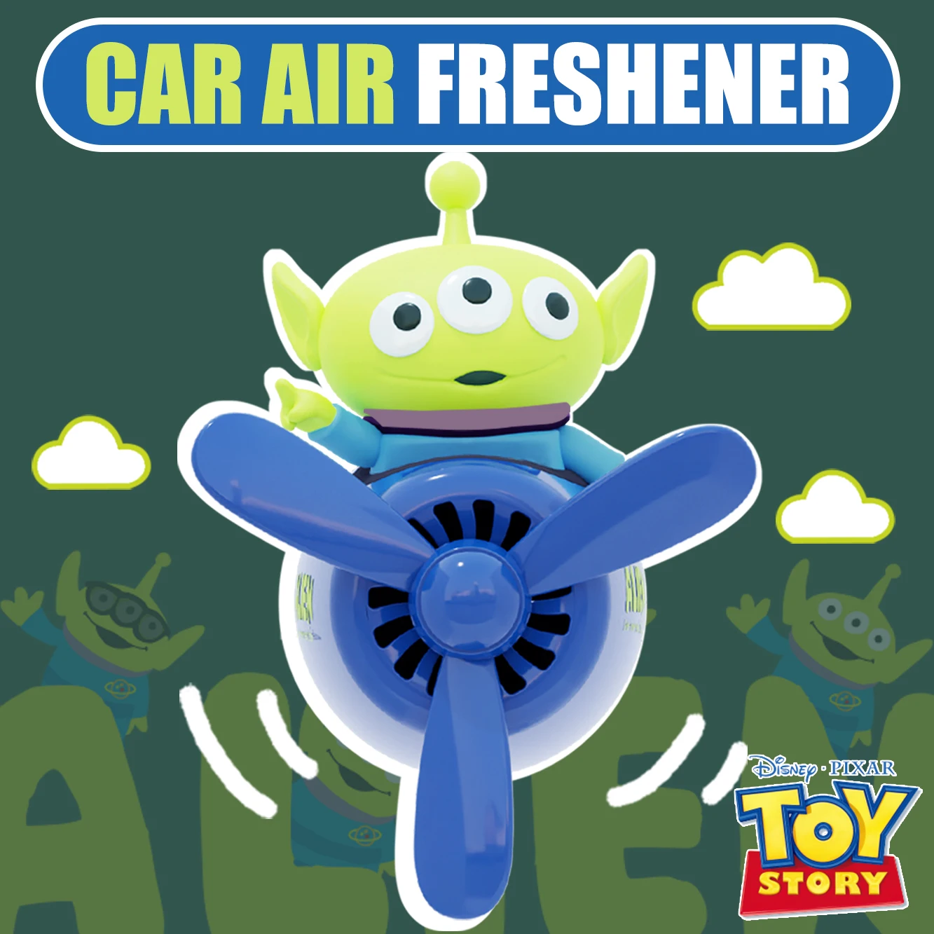 Disney Alien Little Green Men pilot car air freshener vent clip rotate plane accessories decorations ornament fragrance diffuser
Disney Alien Little Green Men pilot car air freshener vent clip rotate plane accessories decorations ornament fragrance diffuser