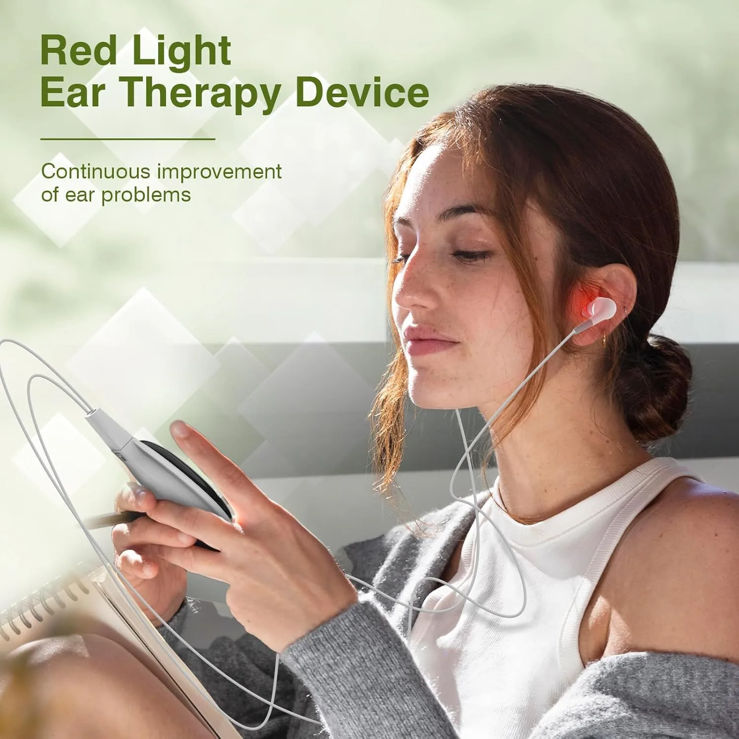 Portable Tinnitus Ear Laser Therapy 650nm Red Light Therapy for Ears Otitis Media&Deafness&Ear Canal Laser Irradiator Reduce Tin
Portable Tinnitus Ear Laser Therapy 650nm Red Light Therapy for Ears Otitis Media&Deafness&Ear Canal Laser Irradiator Reduce Tin