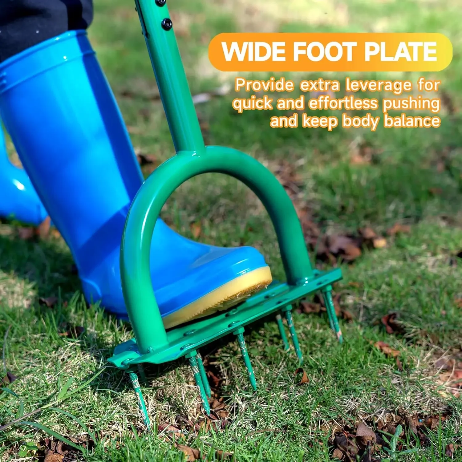 Lawn Aerator Spikes Aerating Tool, Manual Yard Aerator Tools with 13 Soil Spikes,T-Handle,Wide Foot Plate,Yard Aerators for Lawn
Lawn Aerator Spikes Aerating Tool, Manual Yard Aerator Tools with 13 Soil Spikes,T-Handle,Wide Foot Plate,Yard Aerators for Lawn
