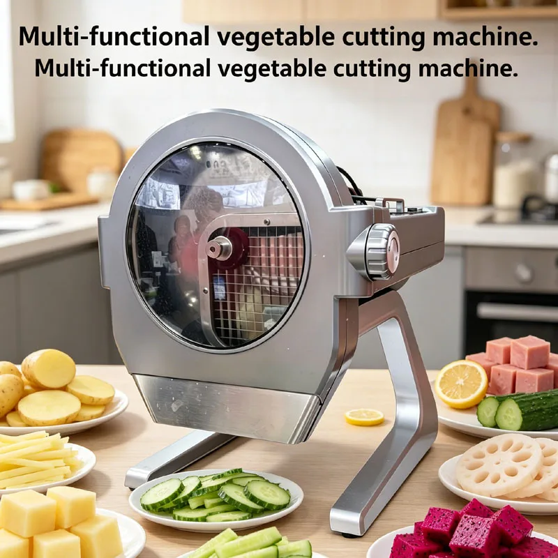 Fruit Vegetable Universal Electric Vegetable Cutter Machine Desktop Commercial, Automatic Multi-functional Slice Shred Dice
Fruit Vegetable Universal Electric Vegetable Cutter Machine Desktop Commercial, Automatic Multi-functional Slice Shred Dice