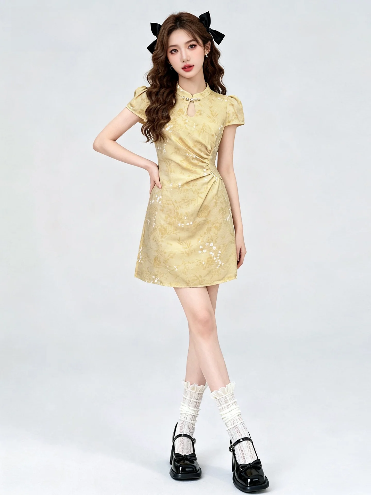 New Chinese Style Shortened Dress Women's Summer Slimming High Waist A-Line Skirt Dress Formal Casual Party Wear
New Chinese Style Shortened Dress Women's Summer Slimming High Waist A-Line Skirt Dress Formal Casual Party Wear