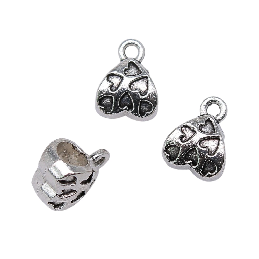 150pcs 12x9x7mm Silver Color Heart Bail Beads Heart Charms Wholesale DIY Bracelet Heart Bail Beads Spacer Beads
150pcs 12x9x7mm Silver Color Heart Bail Beads Heart Charms Wholesale DIY Bracelet Heart Bail Beads Spacer Beads