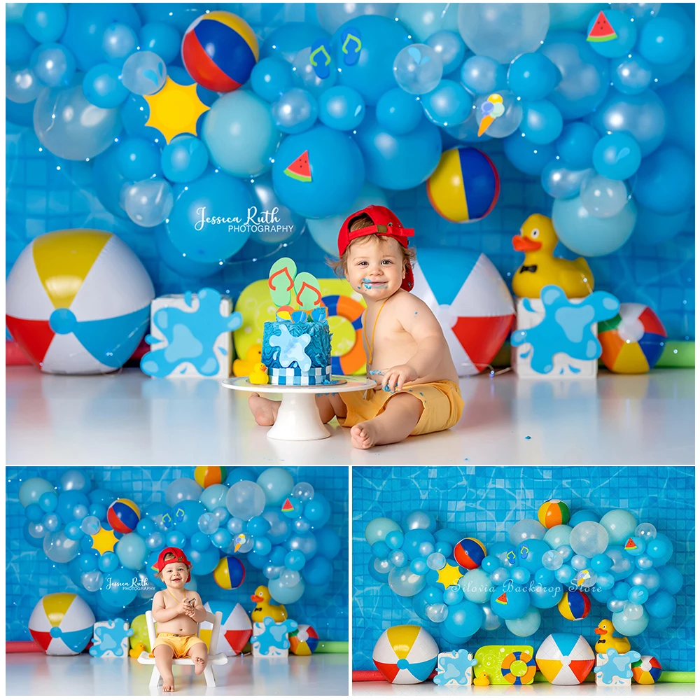 Summer Pool Party Birthday Photo Background Kids Portrait Cake Smash Photography Backdrop Blue Balloon Decor Photo Studio Props
Summer Pool Party Birthday Photo Background Kids Portrait Cake Smash Photography Backdrop Blue Balloon Decor Photo Studio Props