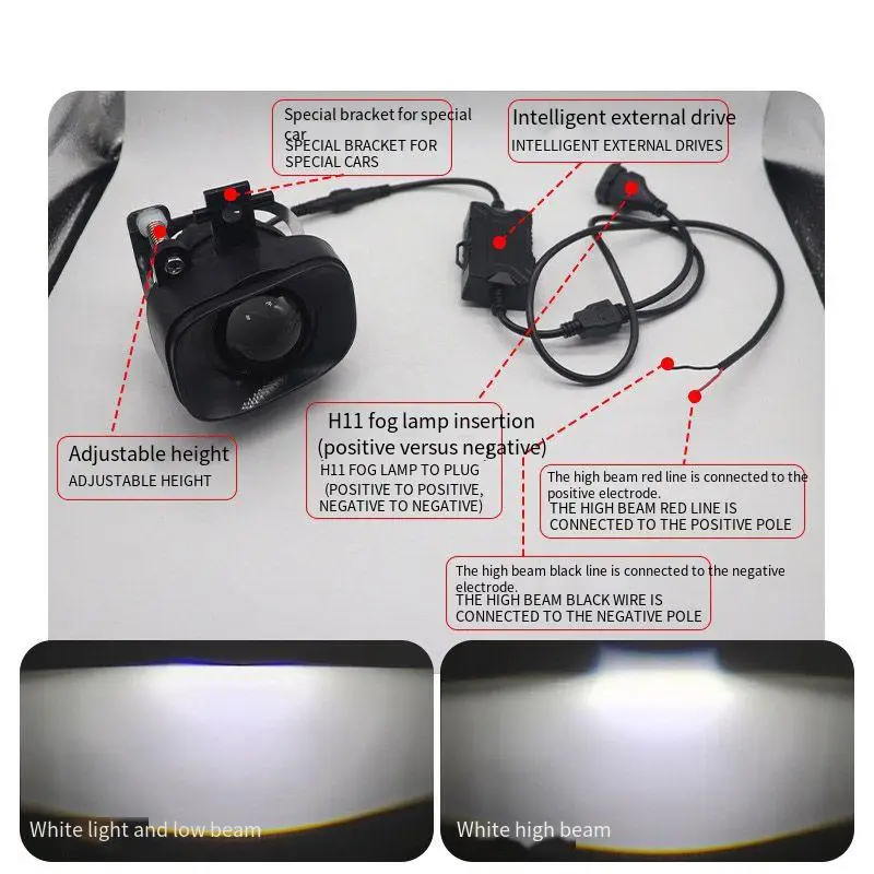 2 Inch Bi LED Fog Light Projector Lens 12V 45W 3000K 6000K Green Lemon Hi Lo Beam for Nissan X Trail Qashqai Patrol
2 Inch Bi LED Fog Light Projector Lens 12V 45W 3000K 6000K Green Lemon Hi Lo Beam for Nissan X Trail Qashqai Patrol